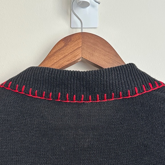 BP Design Vintage Black Knit Christmas Nutcracker Ornament Cardigan - Picture 8 of 8